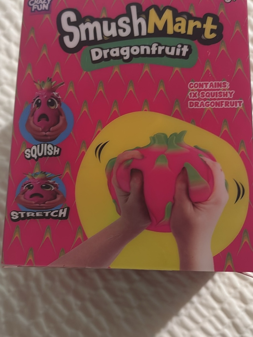 SmushMart Dragonfruit Squishy Toy - Pink & Green